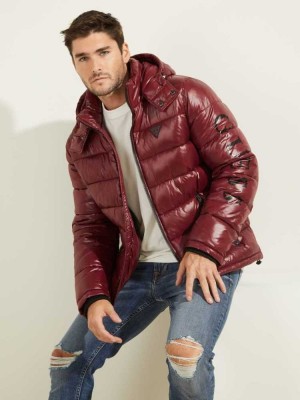 Men's Guess Anthony Logo Puffer Jackets Multicolor | 8517-PJDXB