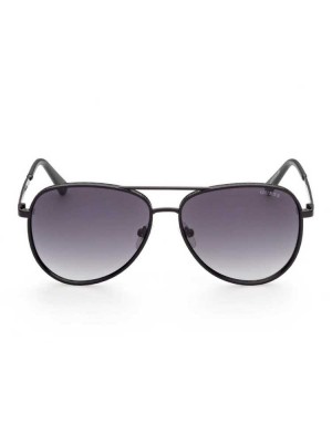Men's Guess Aviator Sunglasses Black | 5928-SDKGO