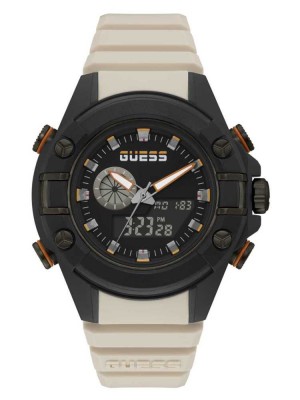Men's Guess G Force Beige Digital Watches Multicolor | 8417-YQEWX