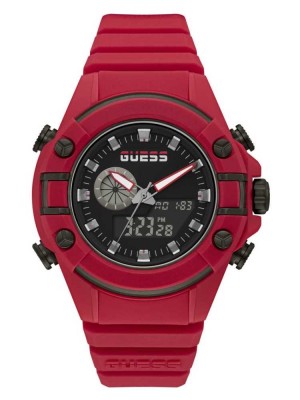 Men's Guess G Force Red Digital Watches Multicolor | 2039-QTSYZ