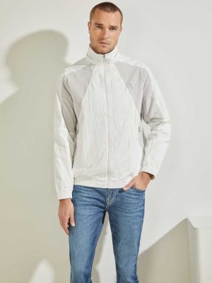 Men's Guess Kian Color-Block Jackets Grey | 7429-MAFGB
