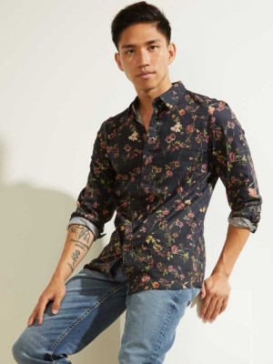 Men's Guess Luxe Mystic Floral Shirts Flower | 6192-WKUNM