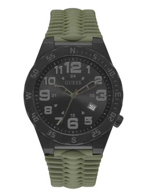 Men's Guess Olive And Black Multifunction Watches Multicolor | 6829-XICUD