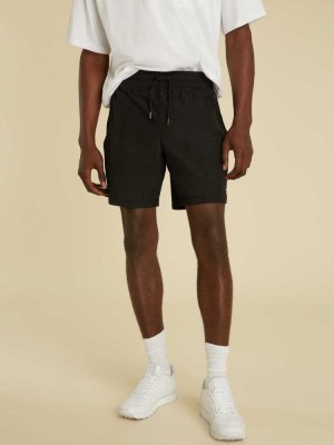 Men's Guess Originals Kit Nylon Shorts Black | 1279-GIDZE