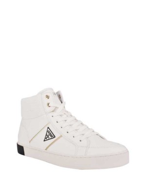 Men's Guess Penzo High-Top Sneakers White Multicolor | 9743-QSOVN
