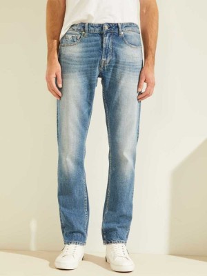 Men's Guess Regular Straight Faded Jeans Wash | 9831-YIRSZ
