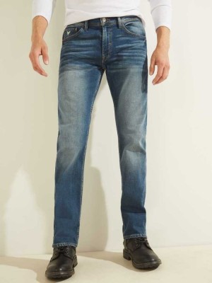 Men's Guess Regular Straight Jeans Wash | 0578-CBWZI