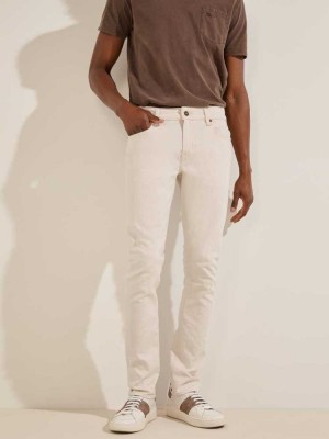 Men's Guess Skinny Jeans Beige | 9835-BNSPK