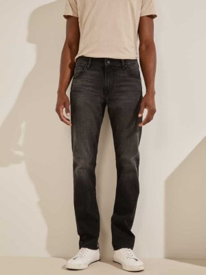 Men's Guess Slim Tapered Jeans Black | 3520-EGBDT