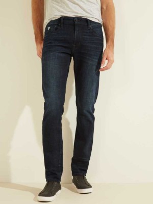 Men's Guess Slim Tapered Jeans Wash Indigo | 9024-SHOZD