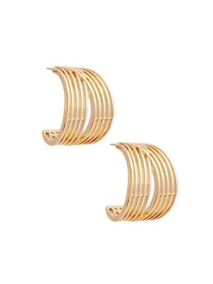 Women's Guess 14KT Plated Shield Earrings Gold | 8430-YLZXO