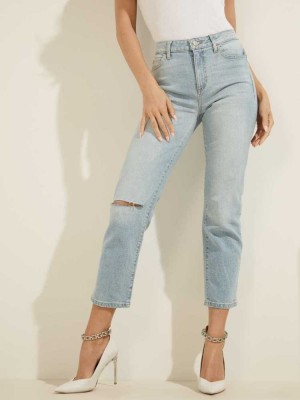 Women's Guess 1981 Straight Jeans Wash | 2891-MBPTY