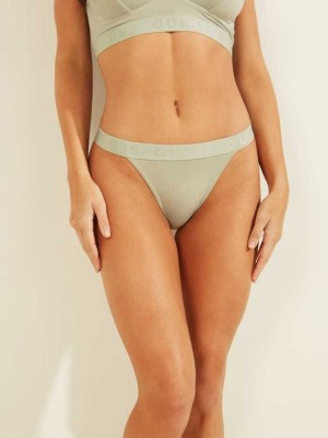 Women's Guess April Thong Underwear Mint | 8210-UOEMT