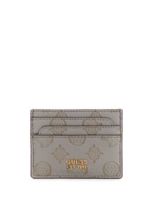 Women's Guess Bea Card Holder Wallets Grey White | 2573-ZVQLU