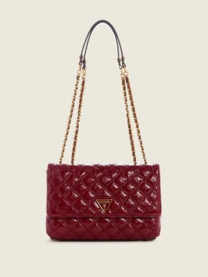 Women's Guess Cessily Quilted Convertible Crossbodies Red | 1362-YJRPM