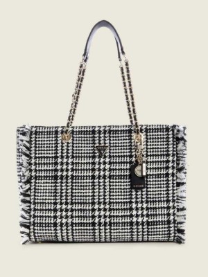 Women's Guess Cessily Tweed Totes Wash | 4158-IZJTS