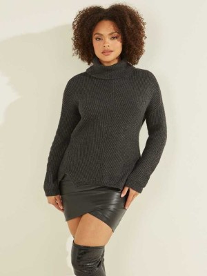 Women's Guess Doni Turtleneck Sweaters Deep Grey | 6287-NMQEW