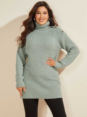 Women's Guess Doris Sweater Top Sweaters Grey | 1465-XOGLK