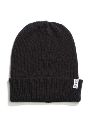 Women's Guess Elliot Patch Beanie Black | 1985-CSLVX