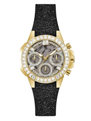 Women's Guess Gold-Tone and Black Shimmer Analog Watches Multicolor | 4361-SIZVP