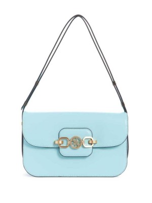 Women's Guess Hensely Convertible Shoulder Bags Light Turquoise | 1978-PAEGZ