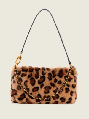 Women's Guess Katey Luxe Leopard Mini Shoulder Bags Leopard | 5703-ANDYQ