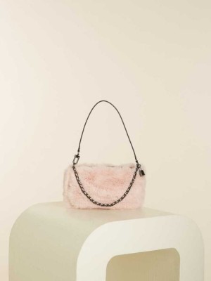 Women's Guess Katey Luxe Mini Shoulder Bags Rose Pink | 1207-YNWXF