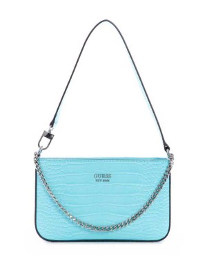 Women's Guess Katey Mini Shoulder Bags Light Turquoise | 0243-KYZQA