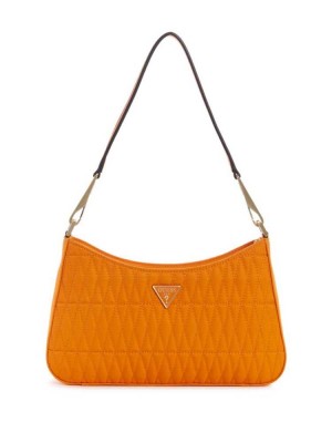 Women's Guess Layla Shoulder Bags Orange | 3201-XLUES