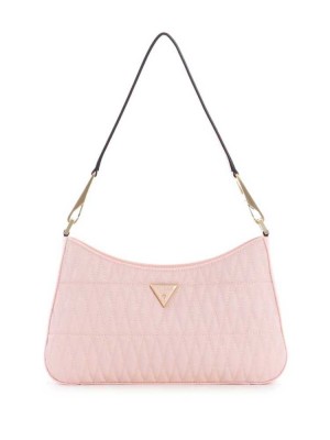 Women's Guess Layla Shoulder Bags Pink | 6790-YHPUE