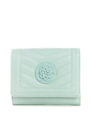 Women's Guess Lida Trifold Wallets Light Turquoise | 8924-GLRVS