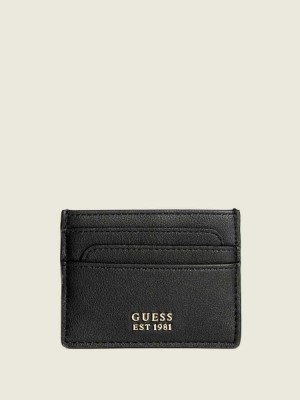 Women's Guess NOELLE SLG CARD HOLD Wallets Black | 7856-BIZLO