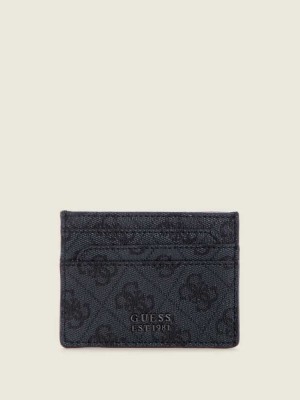 Women's Guess Noelle Card Holder Wallets Blue Flower | 9653-PNIKU