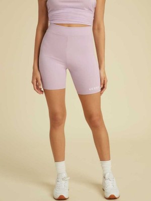 Women's Guess Originals Kit Biker Shorts Light Purple | 0271-AYPSR