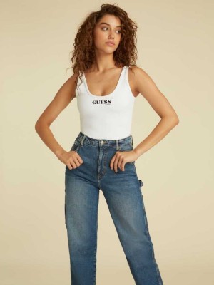 Women's Guess Originals Kit Bodysuit White | 1352-KOICT