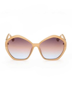 Women's Guess Oversized Geometric Logo Sunglasses Light Pink | 4135-QPWID