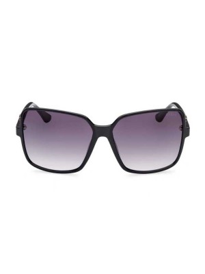 Women's Guess Oversized Square Logo Sunglasses Silver | 8492-TPRDN