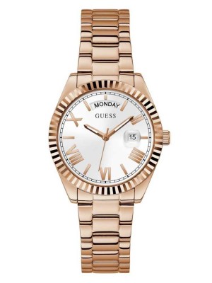 Women's Guess Rose Gold-Tone Analog Watches Multicolor | 0672-VSEOB