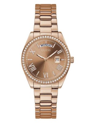 Women's Guess Rose Gold-Tone Analog Watches Multicolor | 4089-RLEPY