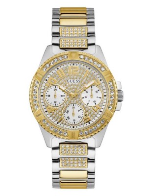 Women's Guess Sport Two-Tone Watches Gold | 9274-JOPUX