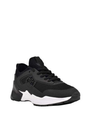 Women's Guess Teckie Quattro G Sneakers Black | 4602-UVOXH