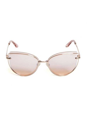 Women's Guess Wired Cat Eye Sunglasses Rose Gold | 4730-TMINY
