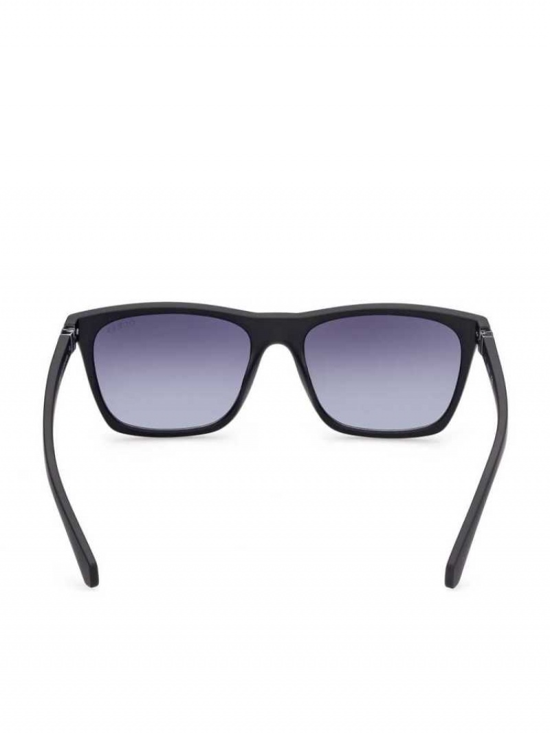Men's Guess Square Sunglasses Black | 8367-PCMYR