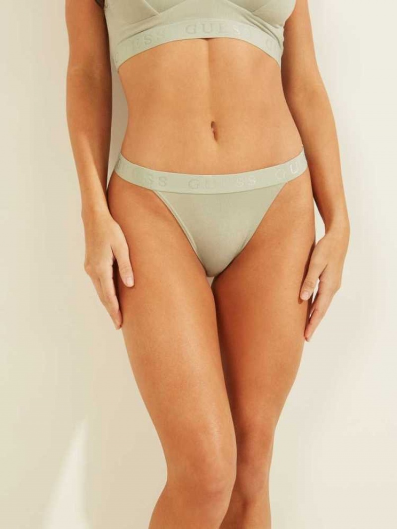 Women\'s Guess April Thong Underwear Mint | 8210-UOEMT
