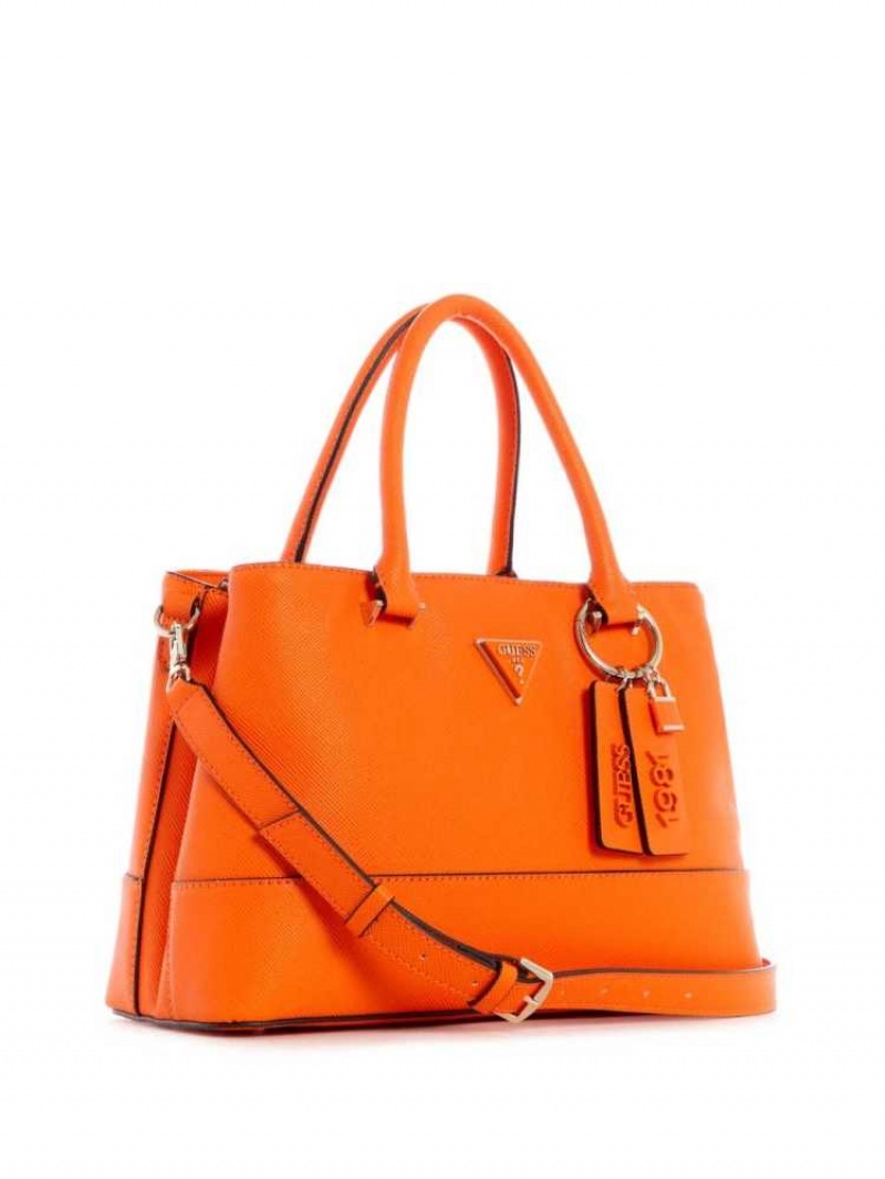 Women's Guess Cordelia Luxury Satchels Orange | 2658-RAOJE