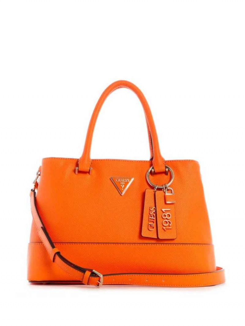 Women\'s Guess Cordelia Luxury Satchels Orange | 2658-RAOJE