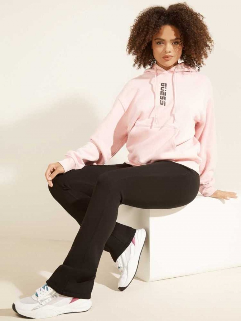 Women's Guess Eco Alisha Hooded Sweatshirt Light Pink | 7286-XYAMG
