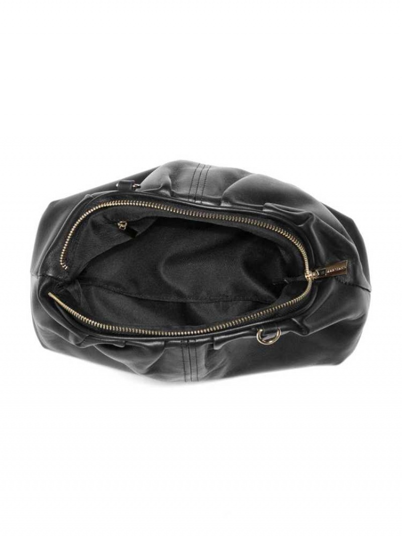 Women's Guess Gathered Clutch Handbags Black | 5648-RUELB