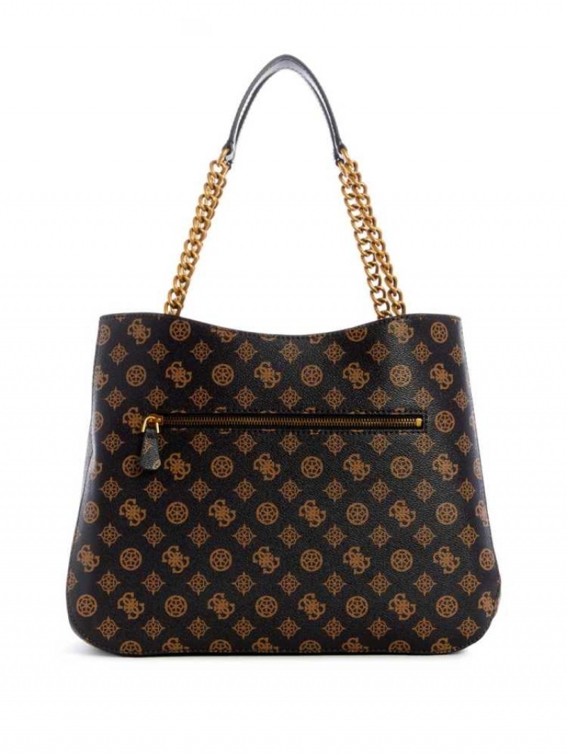 Women's Guess Hensely Logo Girlfriend Totes Multicolor | 2607-DIFYR