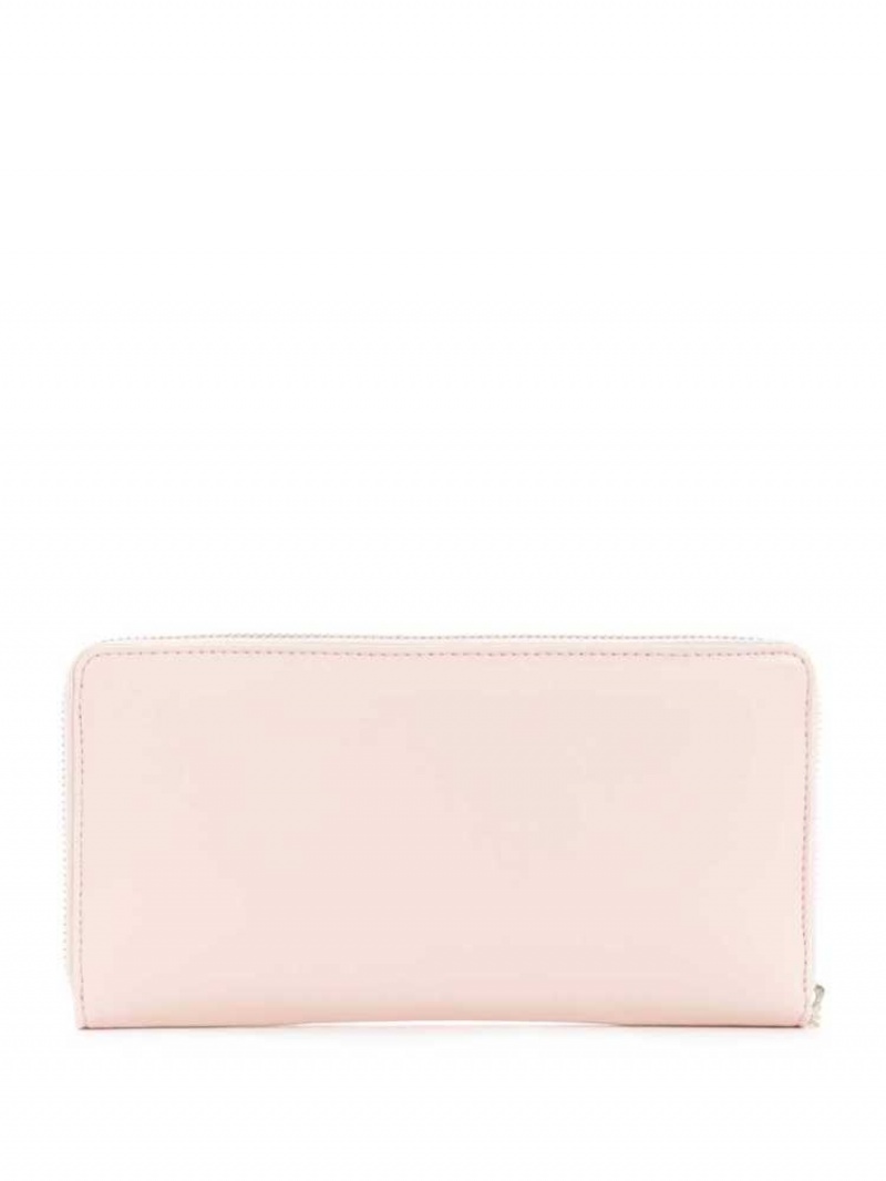 Women's Guess Illy Check Organizer Wallets Light Pink | 5248-WUOHJ